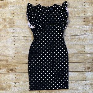 NWT - Tommy Hilfiger Dot-Print Flutter-Sleeve Sheath Dress Size 4
